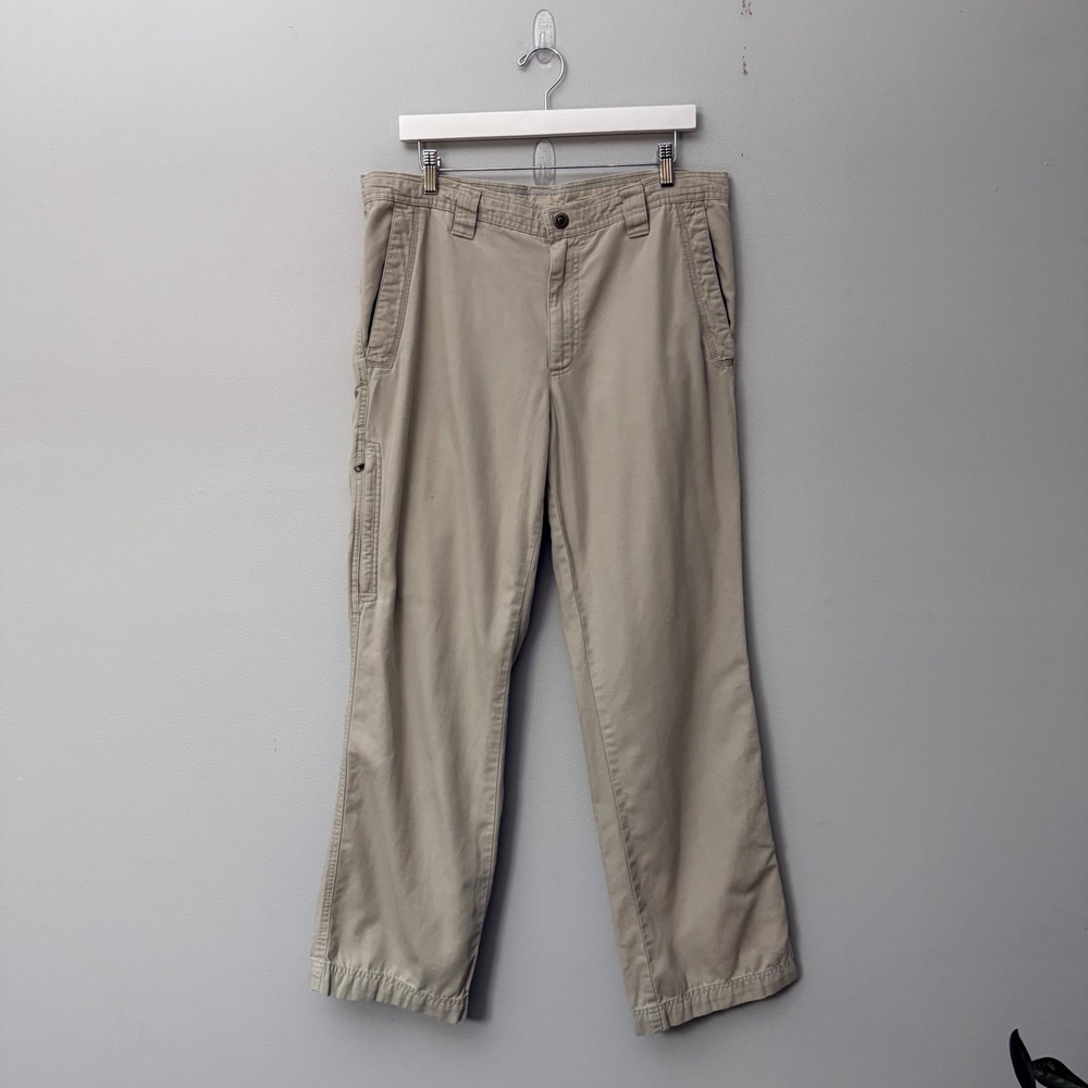 Columbia Omni Shield Mens Tan Khaki Cargo Pants 34x32 Cotton Outdoors Chino